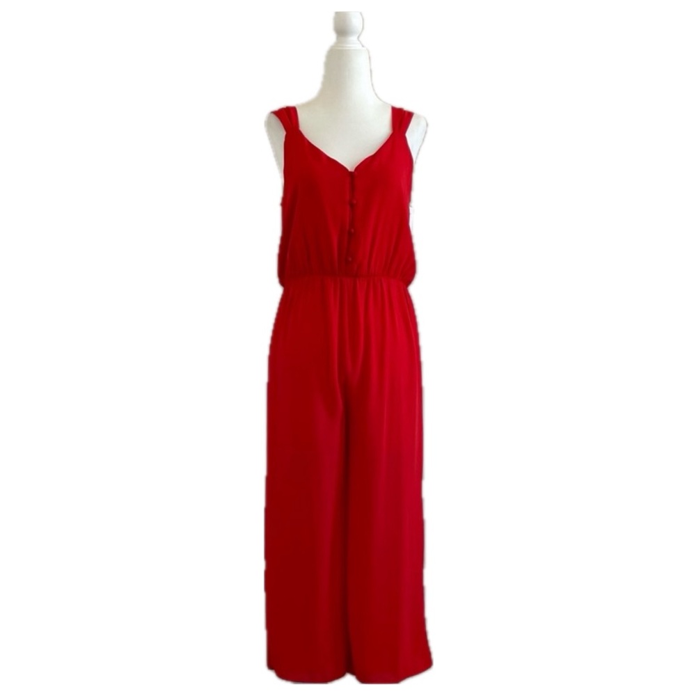 Sienna Sky Red Cropped Leg Jumpsuit, Size “S”